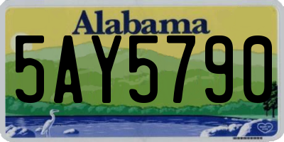 AL license plate 5AY5790