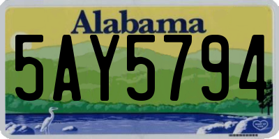 AL license plate 5AY5794