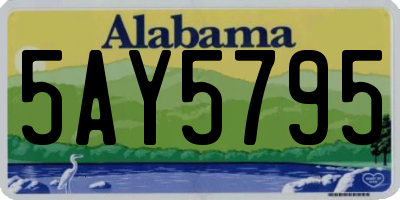 AL license plate 5AY5795