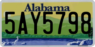 AL license plate 5AY5798