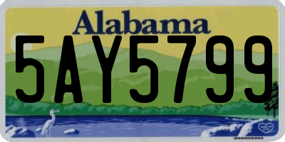 AL license plate 5AY5799