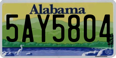 AL license plate 5AY5804