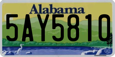 AL license plate 5AY5810