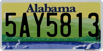 AL license plate 5AY5813