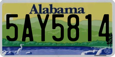 AL license plate 5AY5814