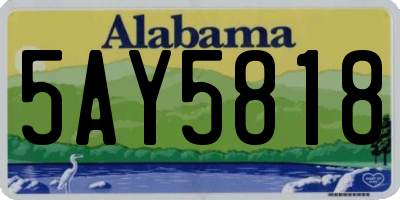 AL license plate 5AY5818
