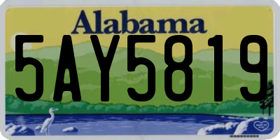 AL license plate 5AY5819