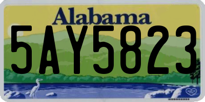 AL license plate 5AY5823