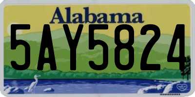 AL license plate 5AY5824