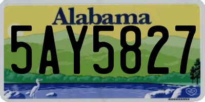 AL license plate 5AY5827