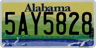 AL license plate 5AY5828