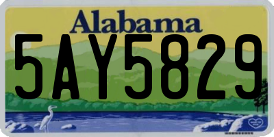 AL license plate 5AY5829