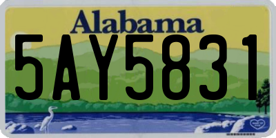 AL license plate 5AY5831