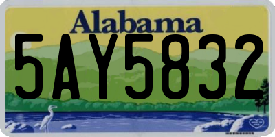 AL license plate 5AY5832