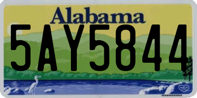 AL license plate 5AY5844