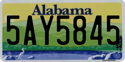AL license plate 5AY5845