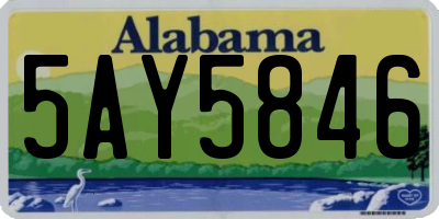 AL license plate 5AY5846