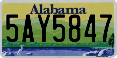 AL license plate 5AY5847