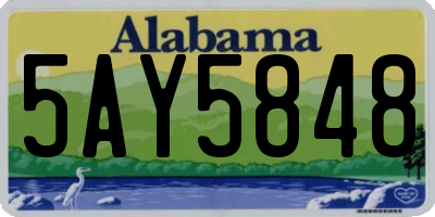 AL license plate 5AY5848
