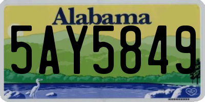 AL license plate 5AY5849