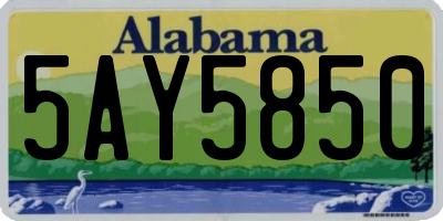 AL license plate 5AY5850
