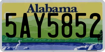 AL license plate 5AY5852
