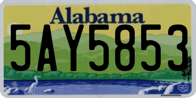 AL license plate 5AY5853