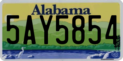 AL license plate 5AY5854