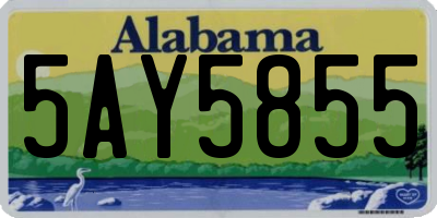 AL license plate 5AY5855