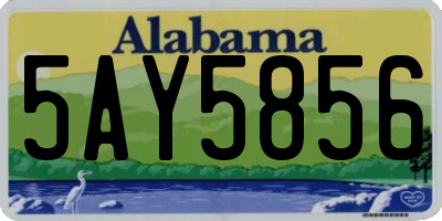 AL license plate 5AY5856