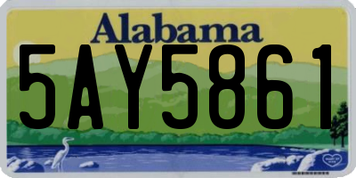 AL license plate 5AY5861