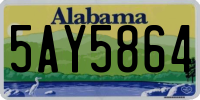 AL license plate 5AY5864