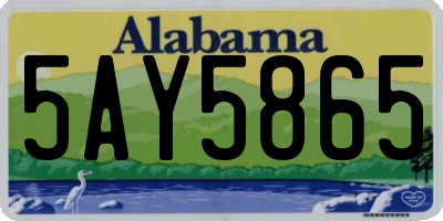 AL license plate 5AY5865
