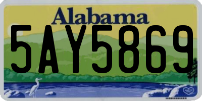 AL license plate 5AY5869