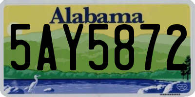 AL license plate 5AY5872