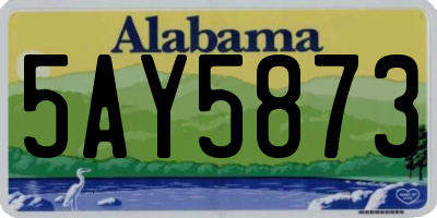 AL license plate 5AY5873
