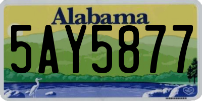 AL license plate 5AY5877