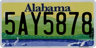 AL license plate 5AY5878