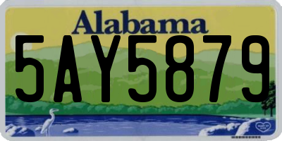 AL license plate 5AY5879