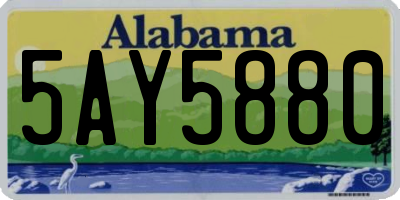AL license plate 5AY5880