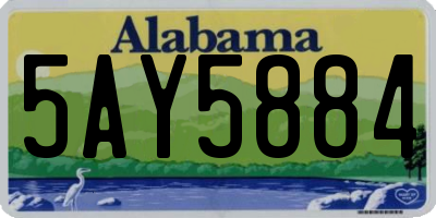 AL license plate 5AY5884