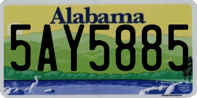 AL license plate 5AY5885