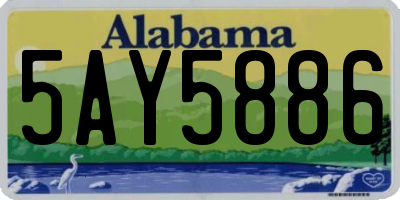 AL license plate 5AY5886