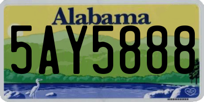 AL license plate 5AY5888