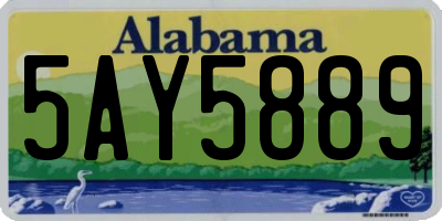 AL license plate 5AY5889