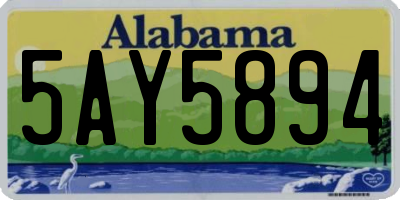 AL license plate 5AY5894