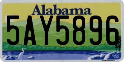 AL license plate 5AY5896