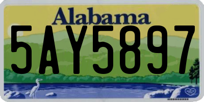 AL license plate 5AY5897