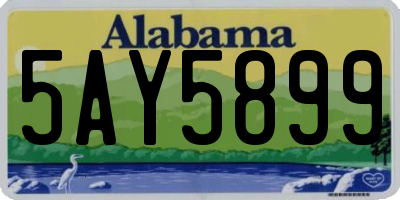 AL license plate 5AY5899