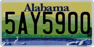 AL license plate 5AY5900